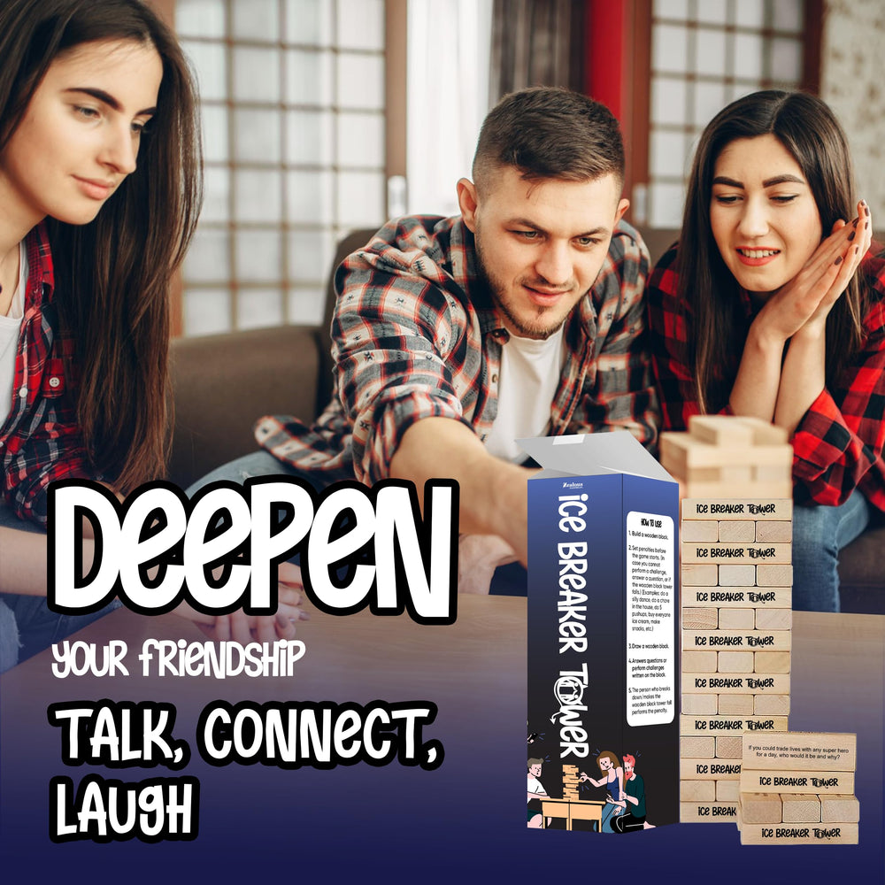 Zealous Nutrition Ice Breaker Tower stack and play action during game night.