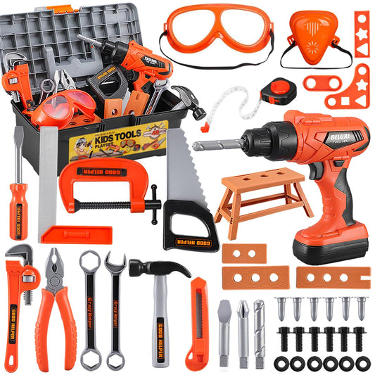 Zealous Toys 48-piece tool set with toolbox for pretend play