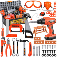Zealous Toys 48-piece tool set with toolbox for pretend play