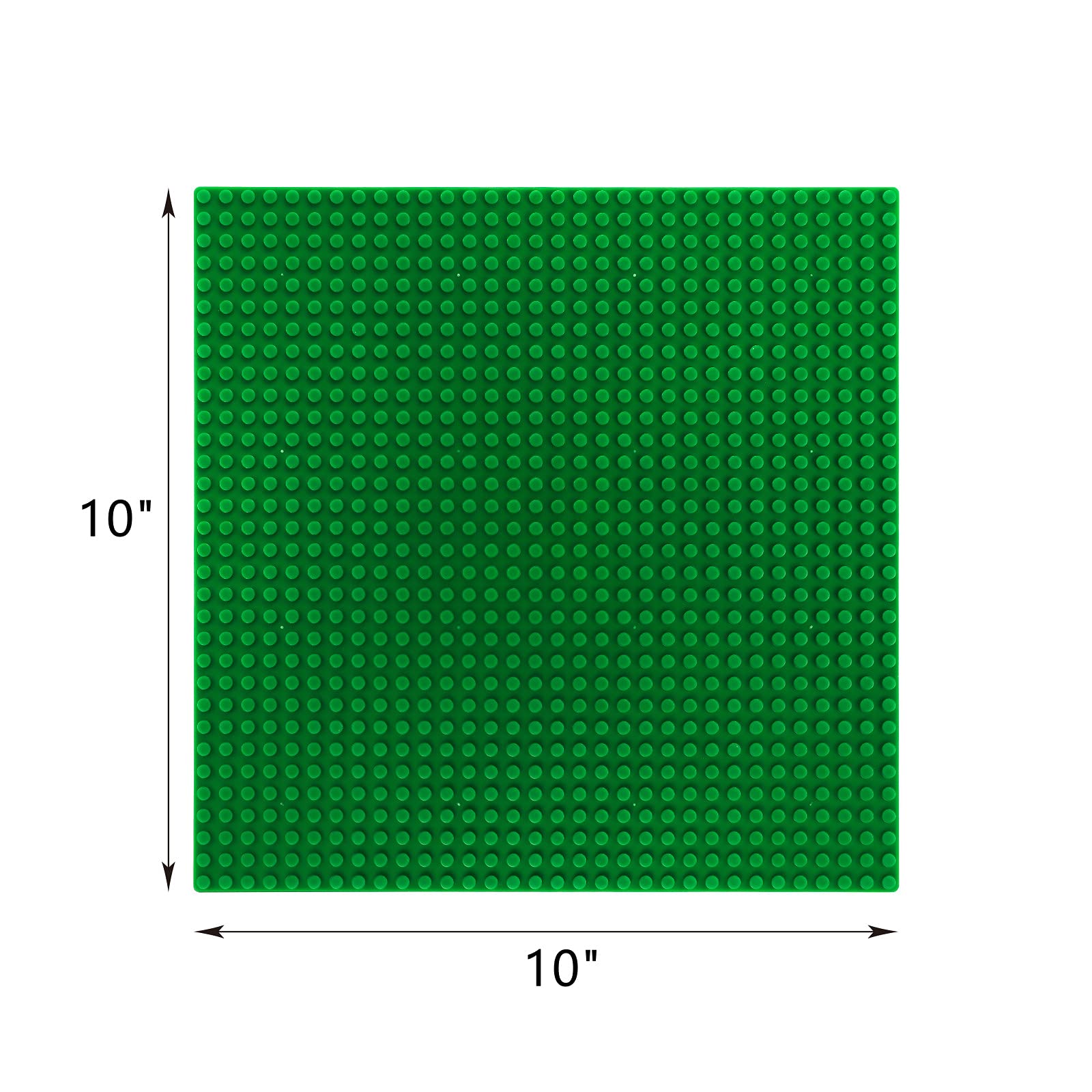ZEAYEA baseplates 10x10 green durable plastic for long-lasting play