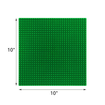 ZEAYEA baseplates 10x10 green durable plastic for long-lasting play
