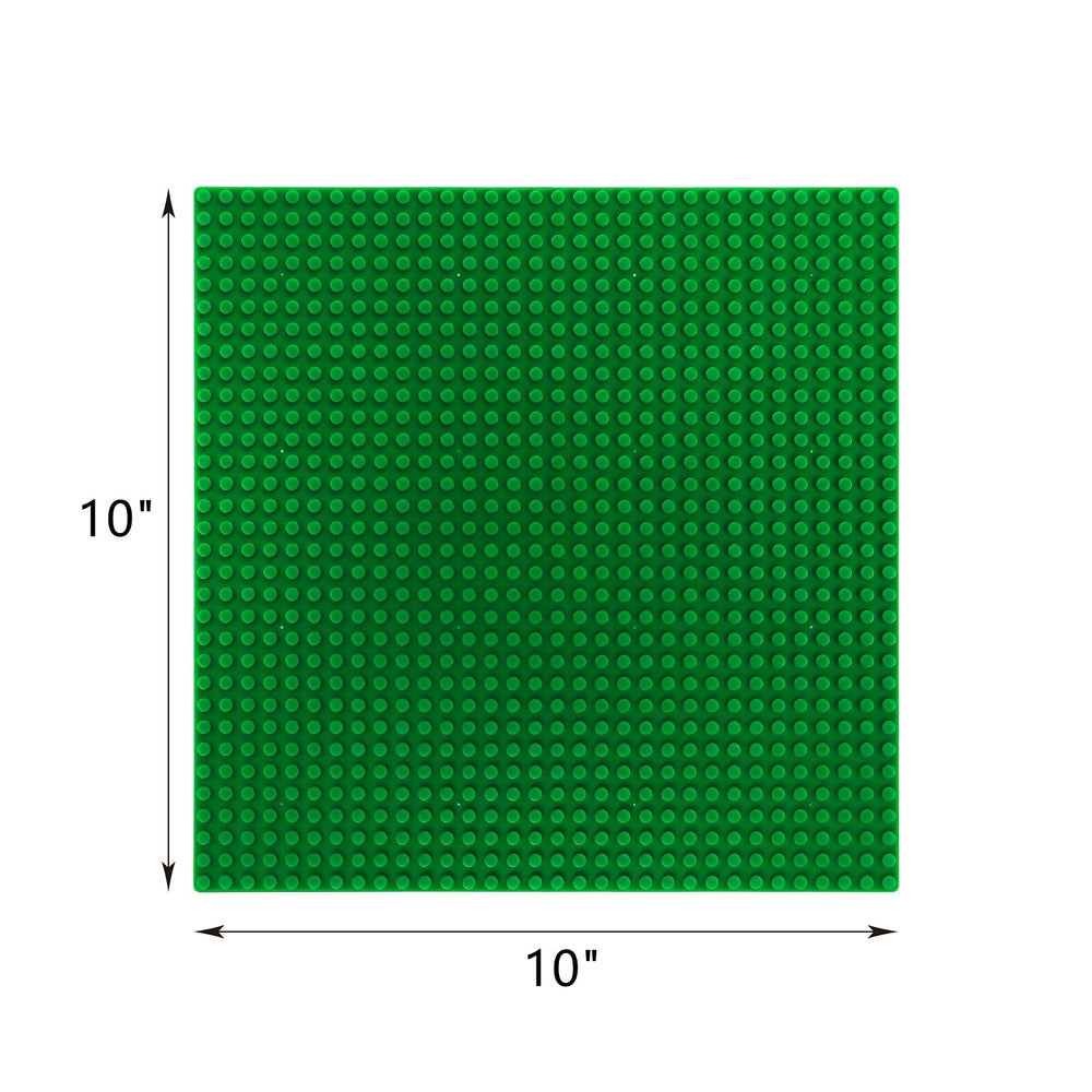 ZEAYEA baseplates 10x10 green durable plastic for long-lasting play