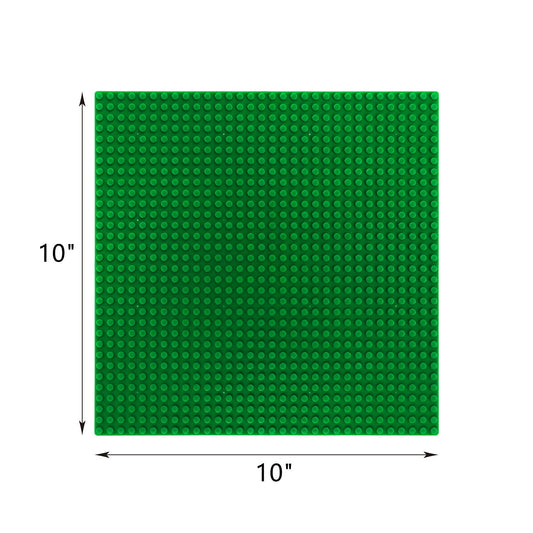 ZEAYEA baseplates 10x10 green durable plastic for long-lasting play