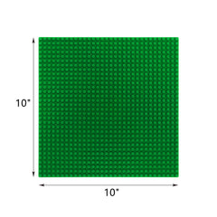 ZEAYEA baseplates 10x10 green durable plastic for long-lasting play