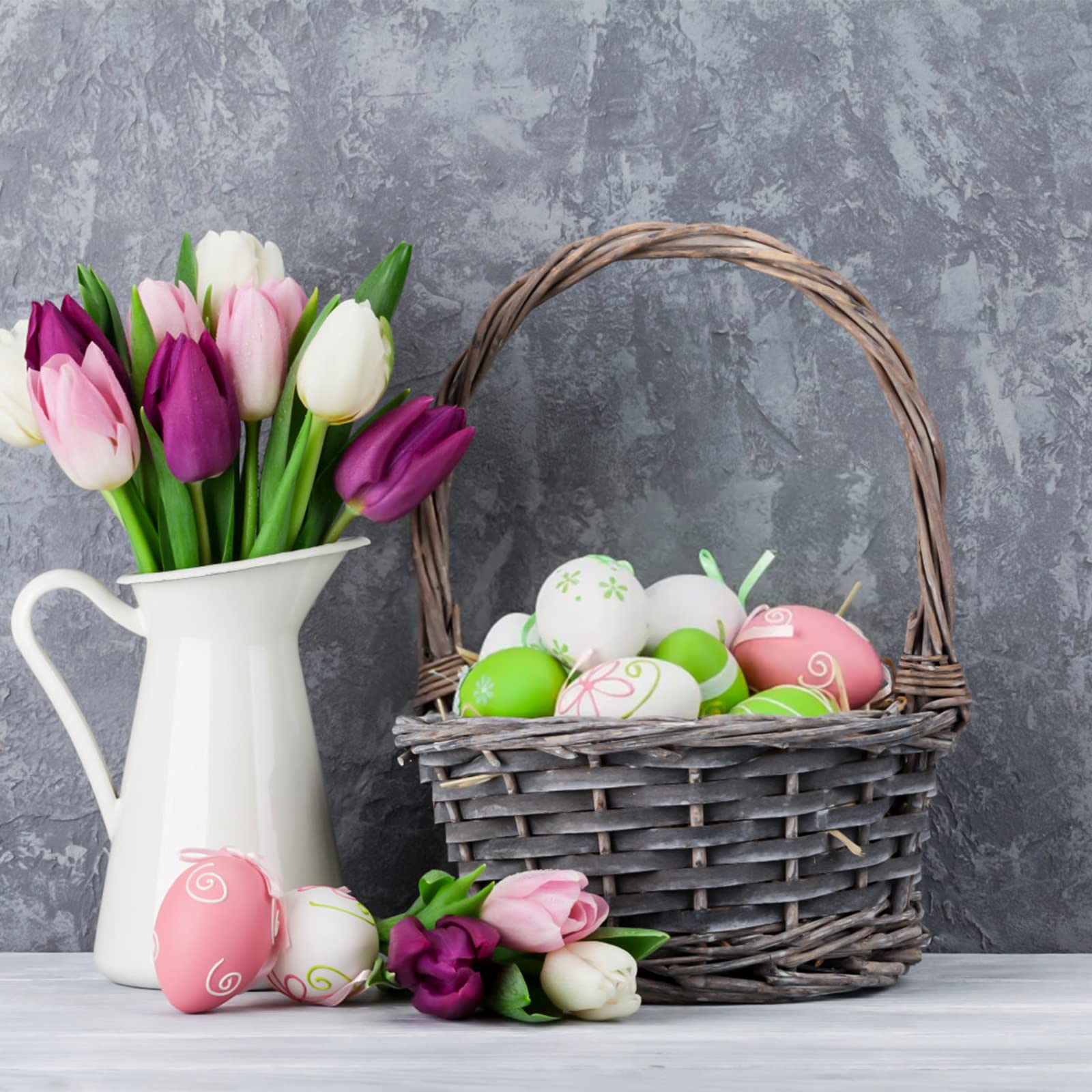 ZEAYEA wooden eggs for Easter party decorations