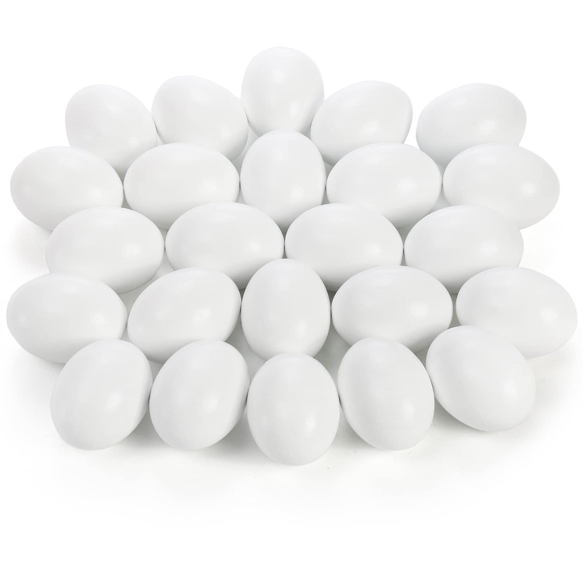 ZEAYEA wooden fake eggs in white for Easter crafts and decor