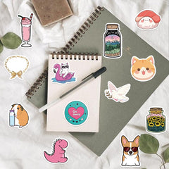 ZECANLIES notebook decor stickers for playful organization
