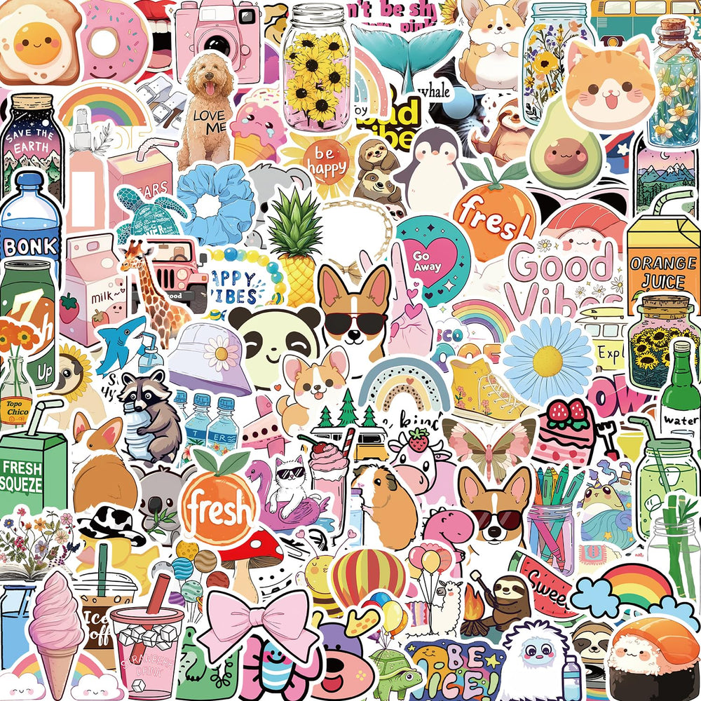 ZECANLIES water bottle stickers 120pcs for durable waterproof decoration on bottles