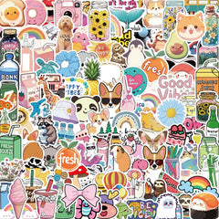 ZECANLIES water bottle stickers 120pcs for durable waterproof decoration on bottles