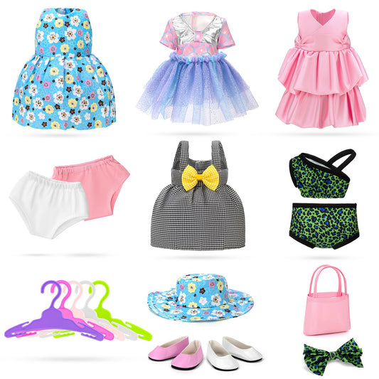 Zecckige 18-inch doll outfits for versatile play and creative styling.