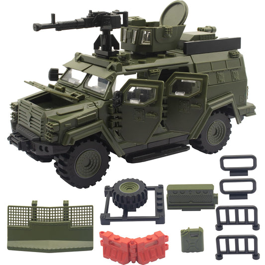 ZECHOCHOZE military vehicle turret with 360° rotation for dynamic play.