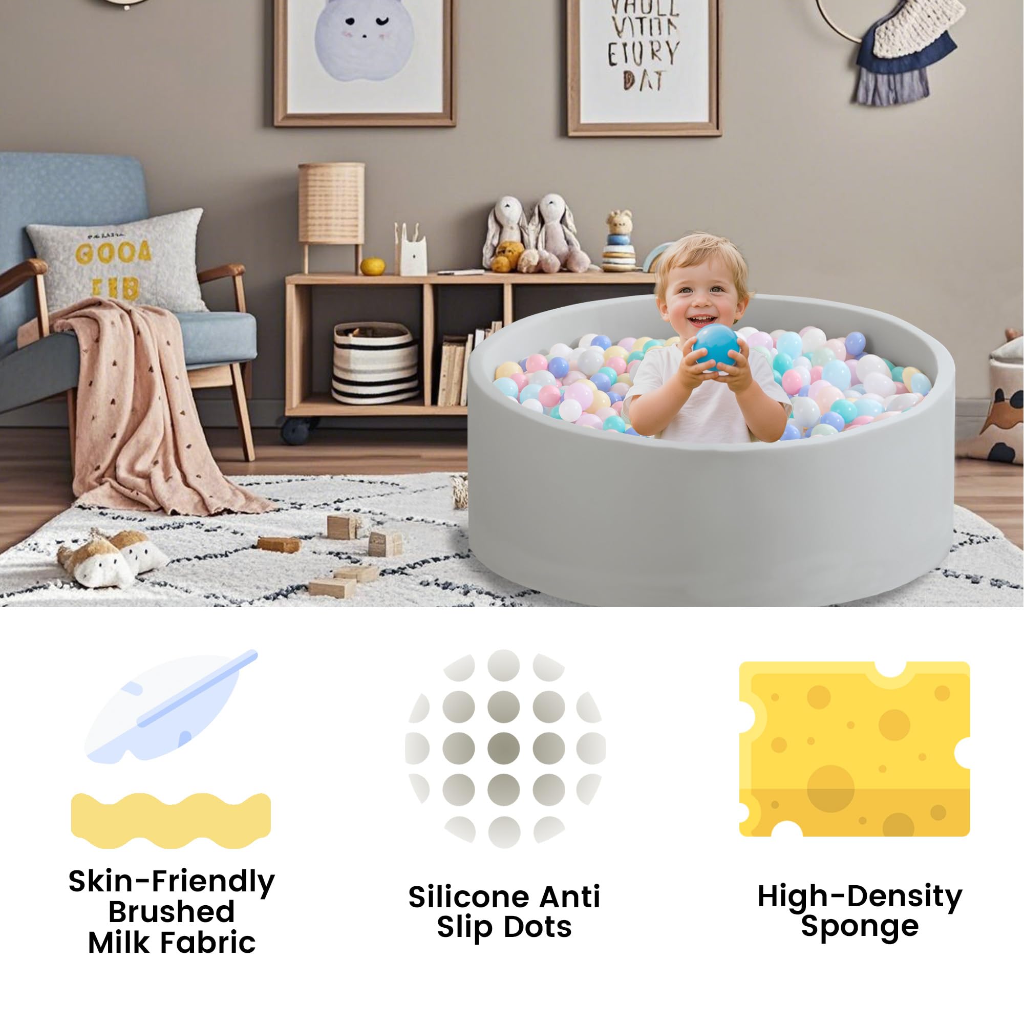 Zedachica ball pit gift-ready packaging, ideal for birthdays.