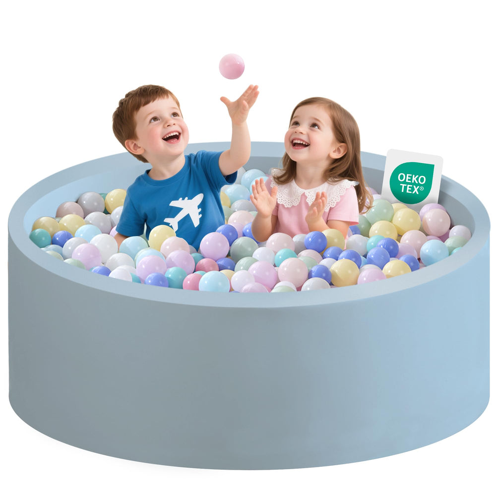 Zedachica ball pit lightblue for safe indoor toddler play