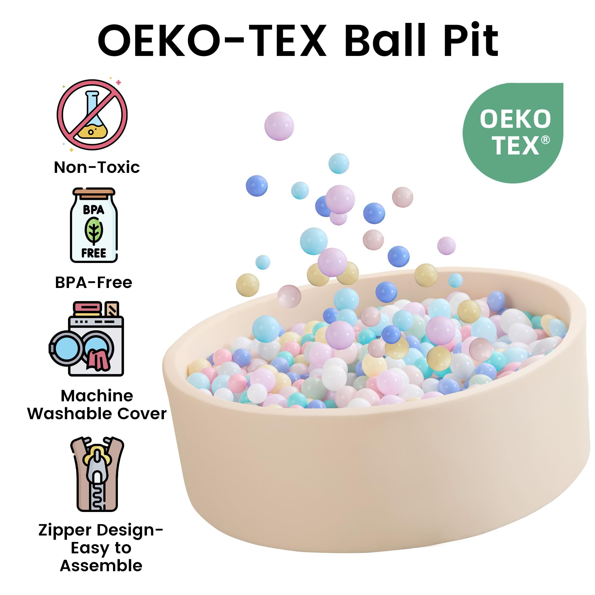 Zedachica ball pit private play area shown at home