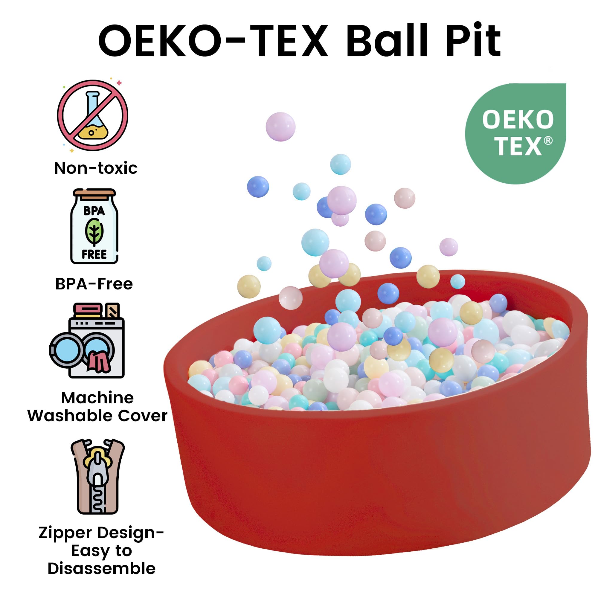 Zedachica ball pit removable washable cover for easy cleaning