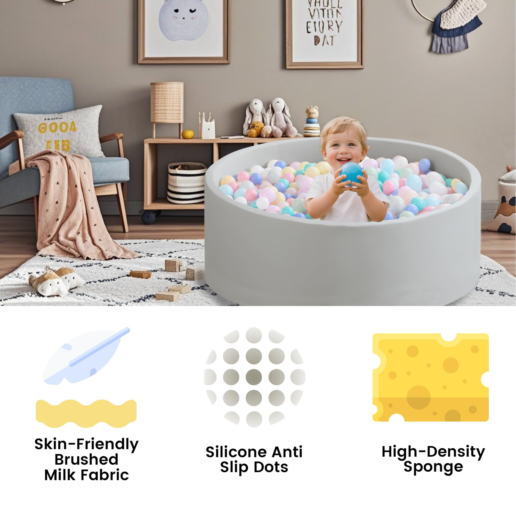 Zedachica ball pit notes balls not included for customization