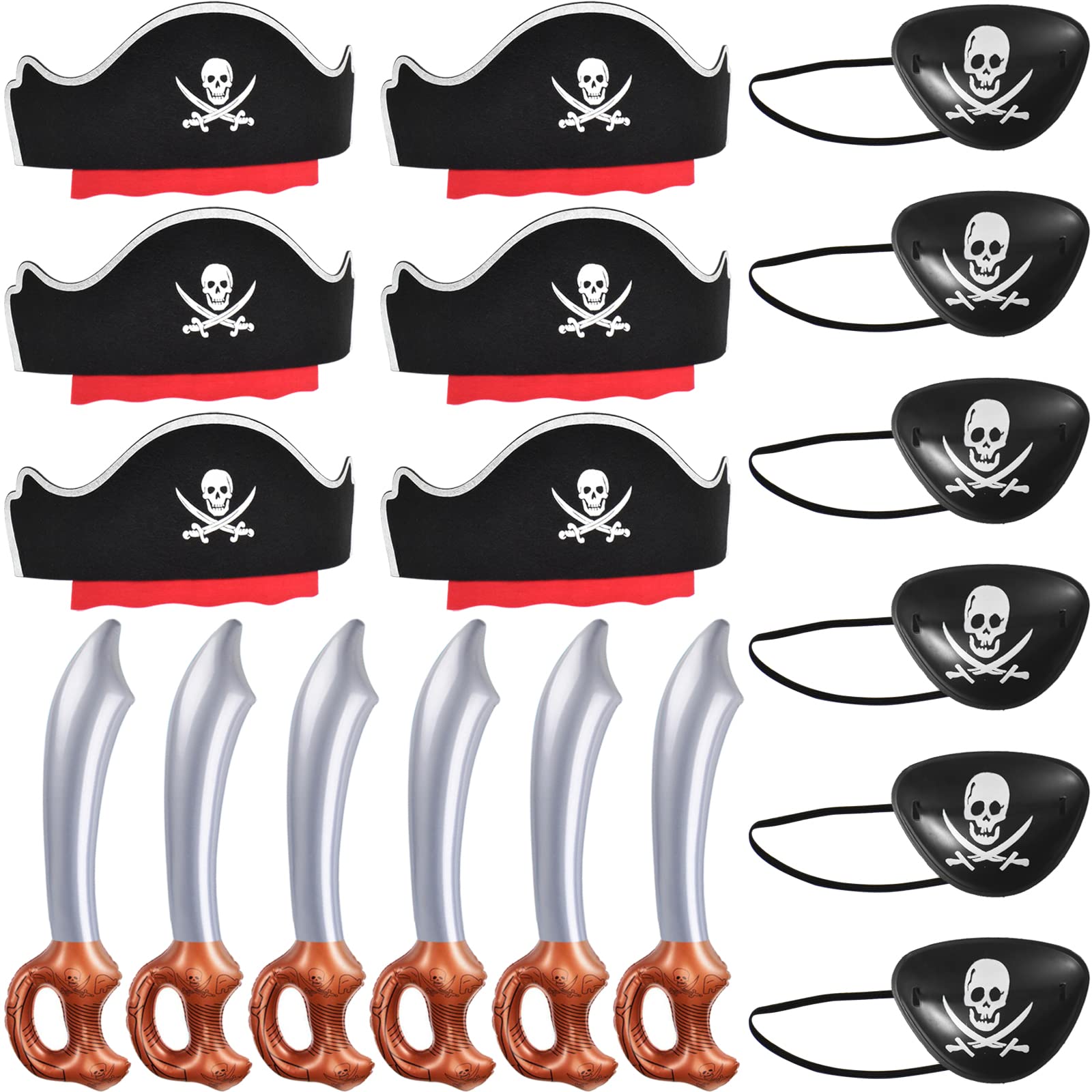 ZeeDix pirate hats with detailed print for authentic party costumes.