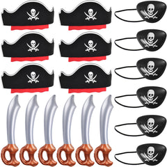 ZeeDix pirate hats with detailed print for authentic party costumes.