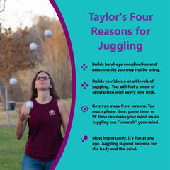 Zeekio Taylor Tries ball in hand for comfortable beginner practice.
