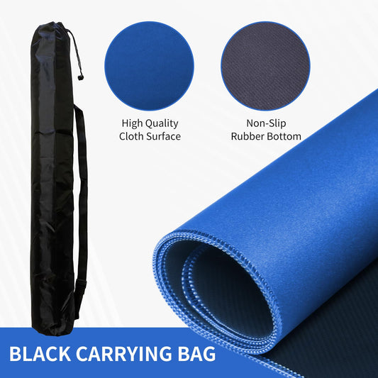 Zeelyer Mahjong Mat blue with carrying bag ready for on-the-go game nights.