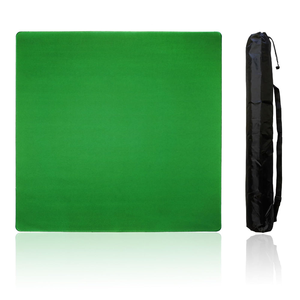 ZEELYER Mahjong mat green square 80cm for versatile family game nights.