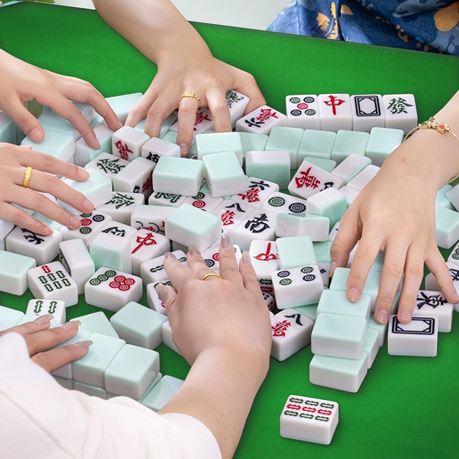 ZEELYER mahjong mat rolls up for easy storage on demand.