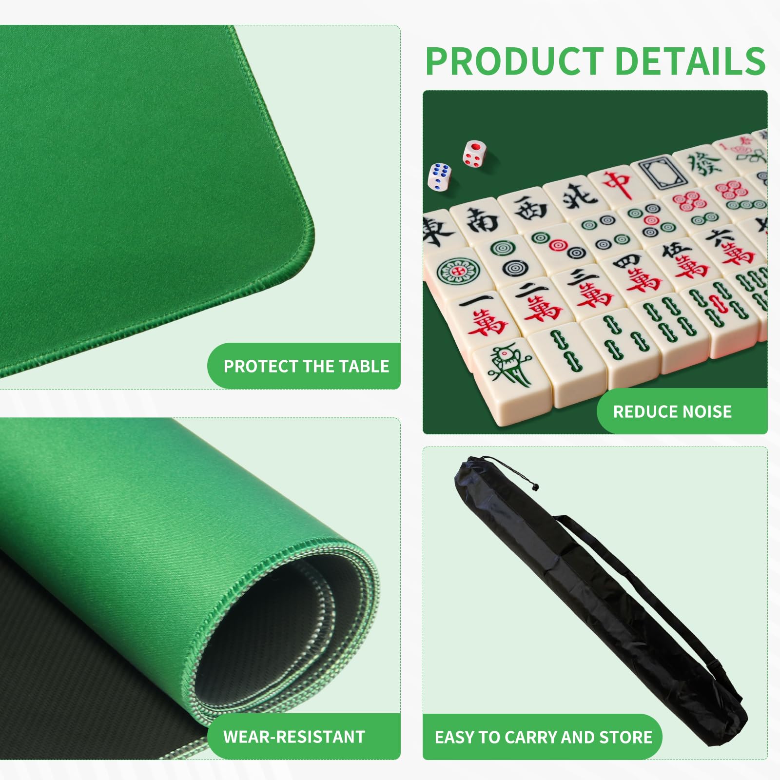 ZEELYER mahjong table mat multifunctional use on coffee tables.
