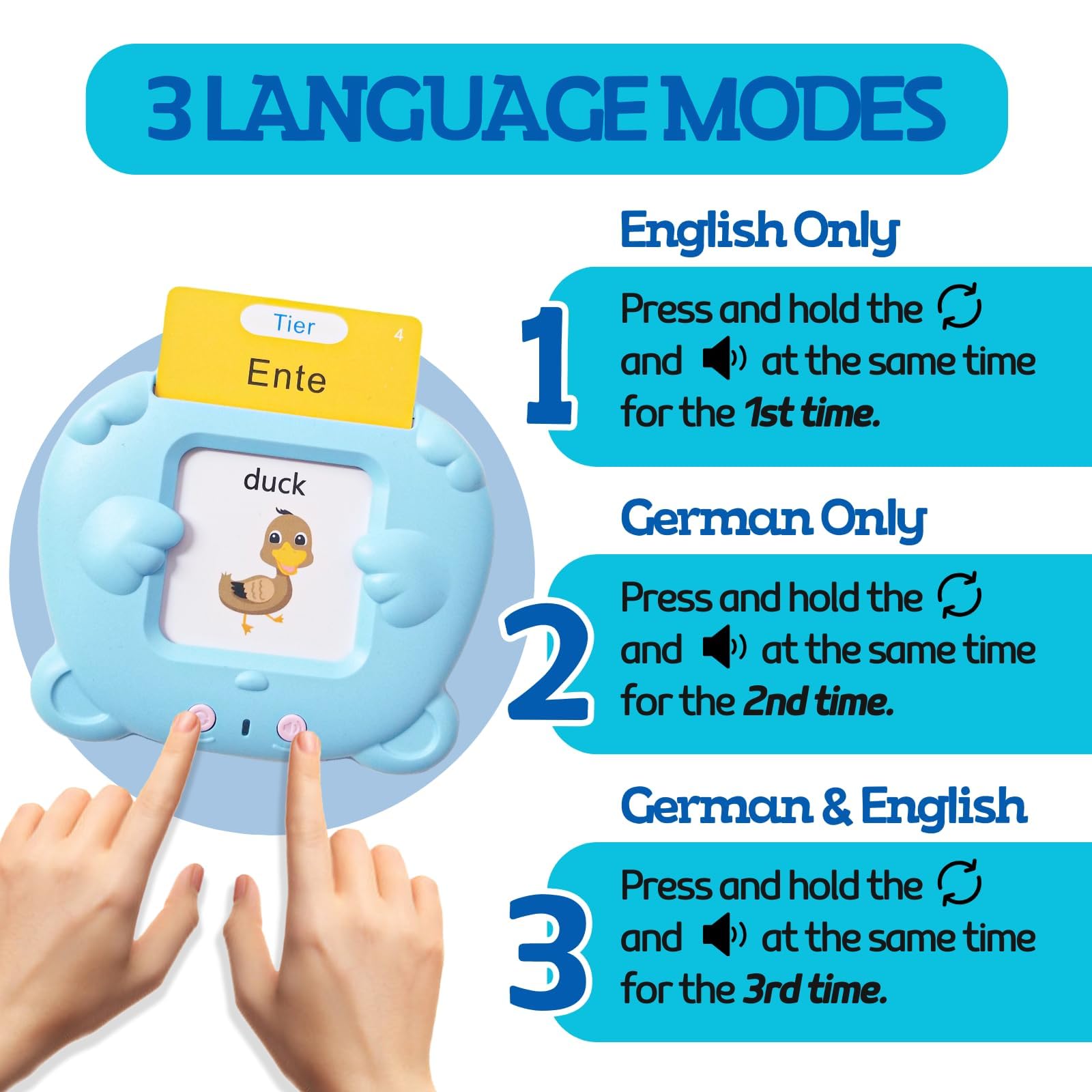 ZeenKind audio pronunciation feature for German and English sounds.