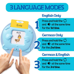 ZeenKind audio pronunciation feature for German and English sounds.