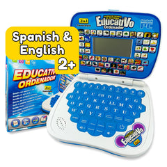 ZeenKind bilingual talking laptop front view ideal for toddler language practice