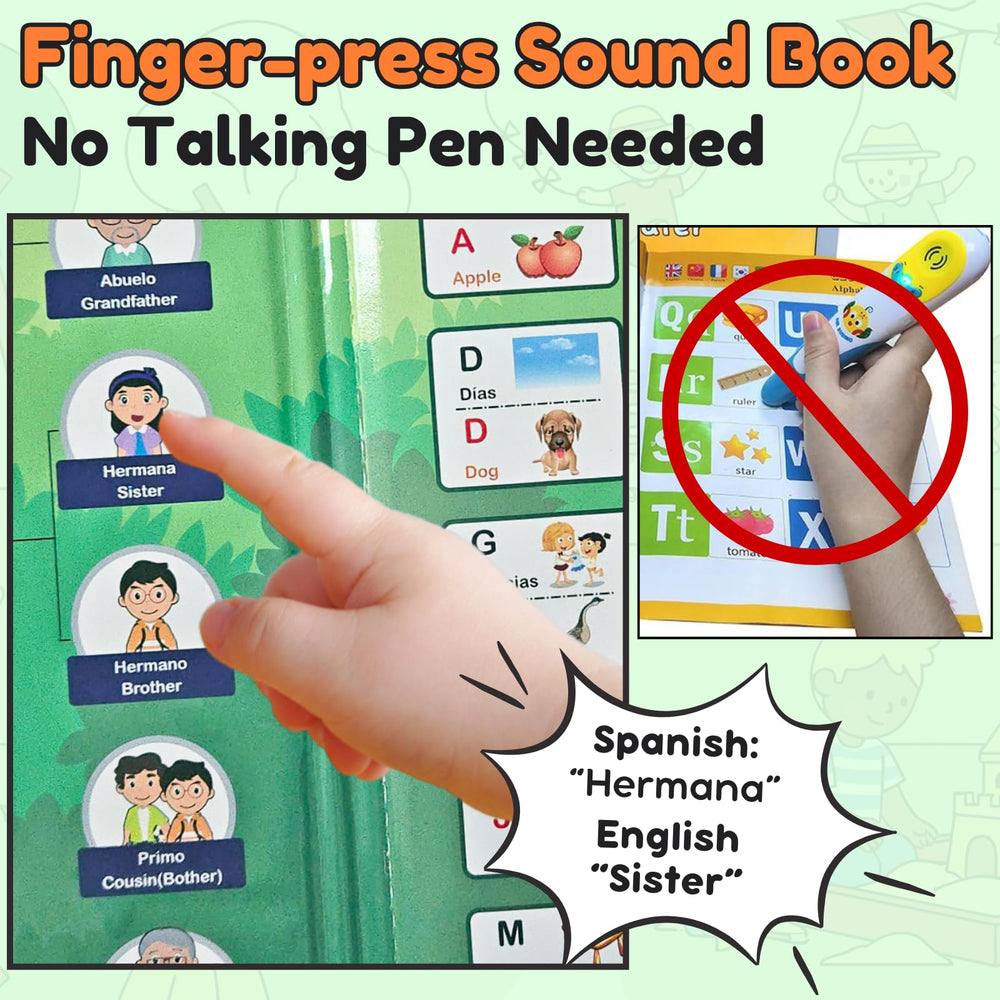 ZeenKind book language switch demonstrates bilingual listening mode.