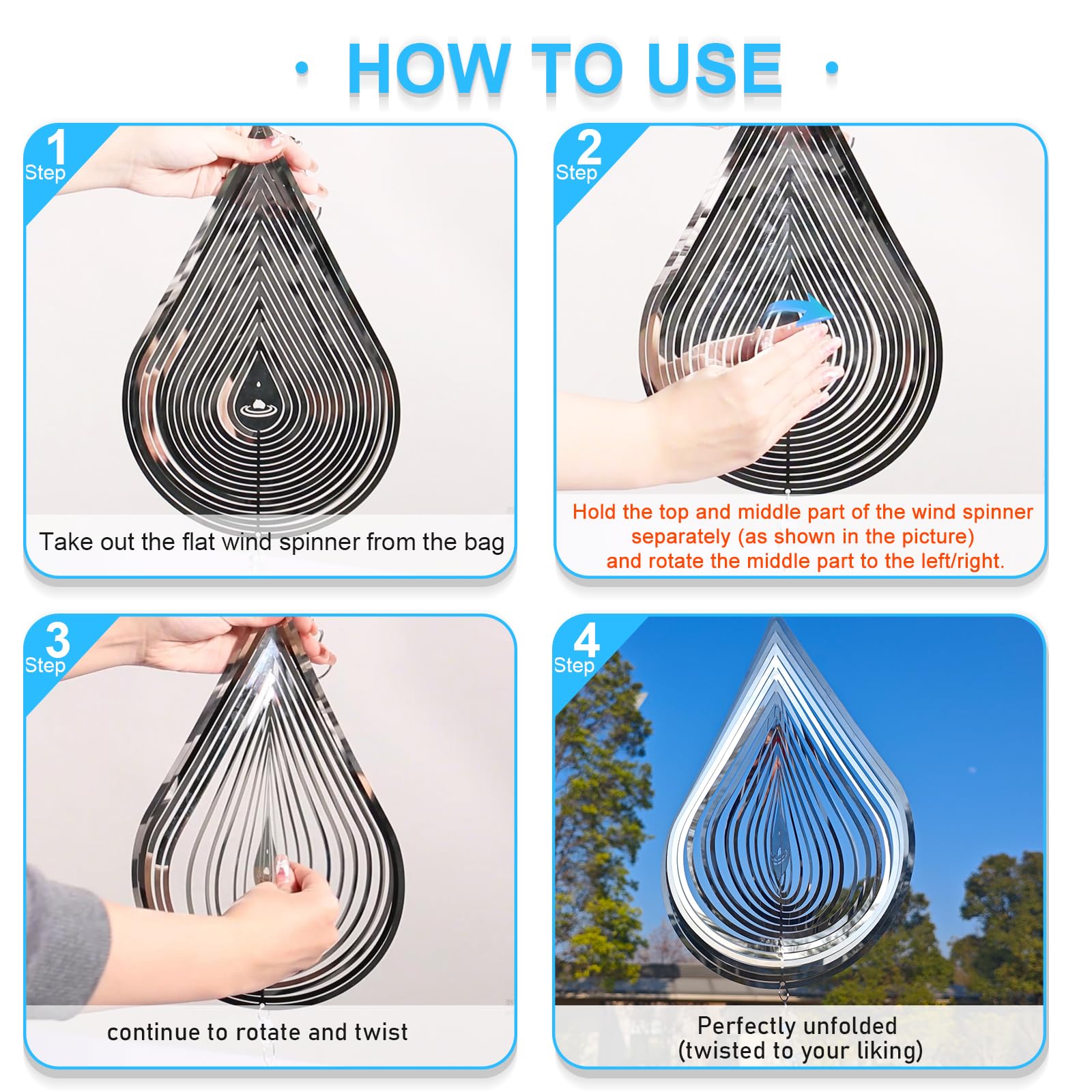 Zeewoo pendant decorations wind spinners for stylish outdoor focal points.