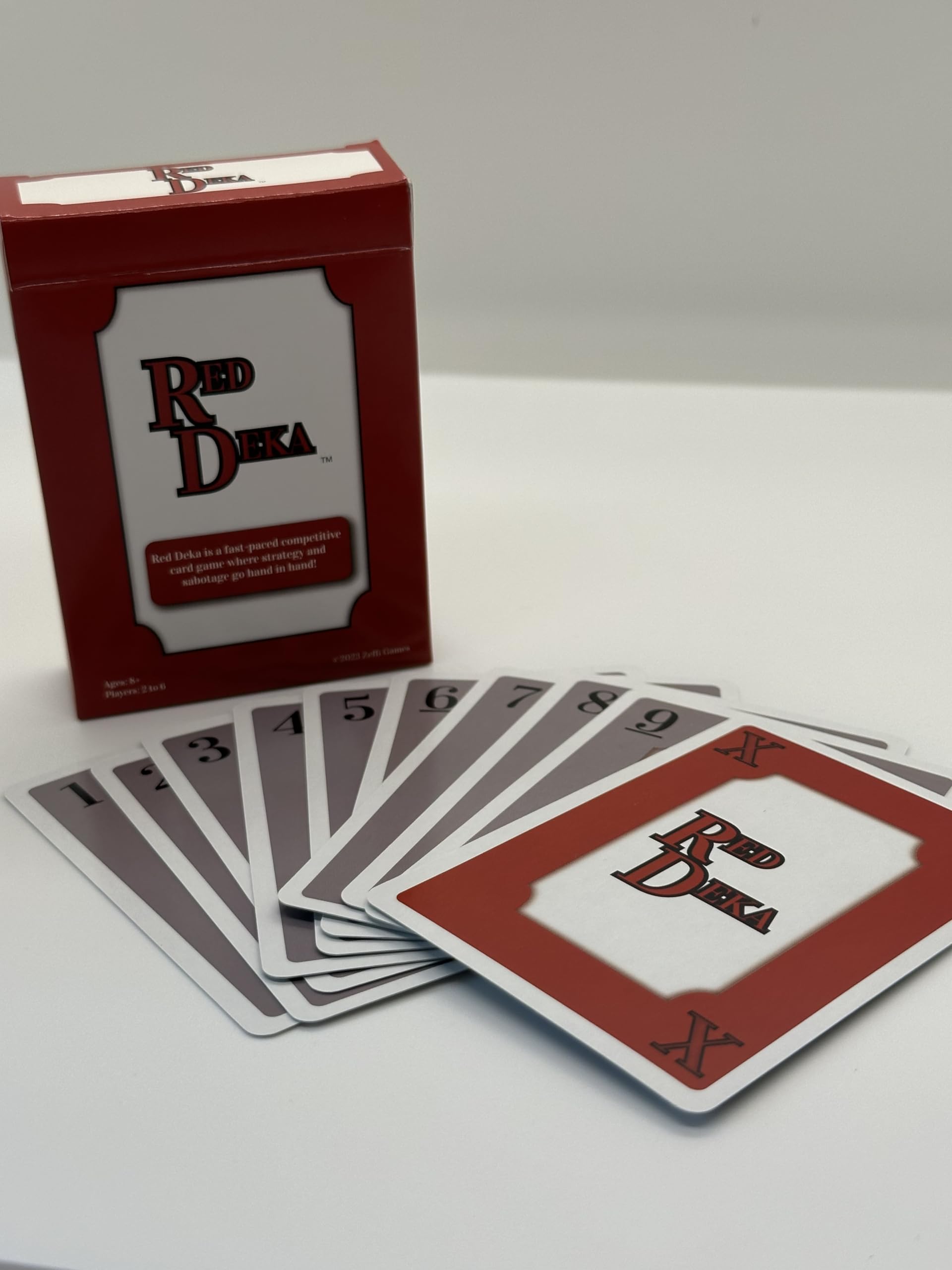 ZEFFI GAMES Red Deka portable packaging, great for travel