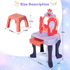 Zefinot vanity lights and music create a magical princess moment.