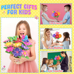 Zefy Poke Art stems, base, and pins simplify bouquet assembly.