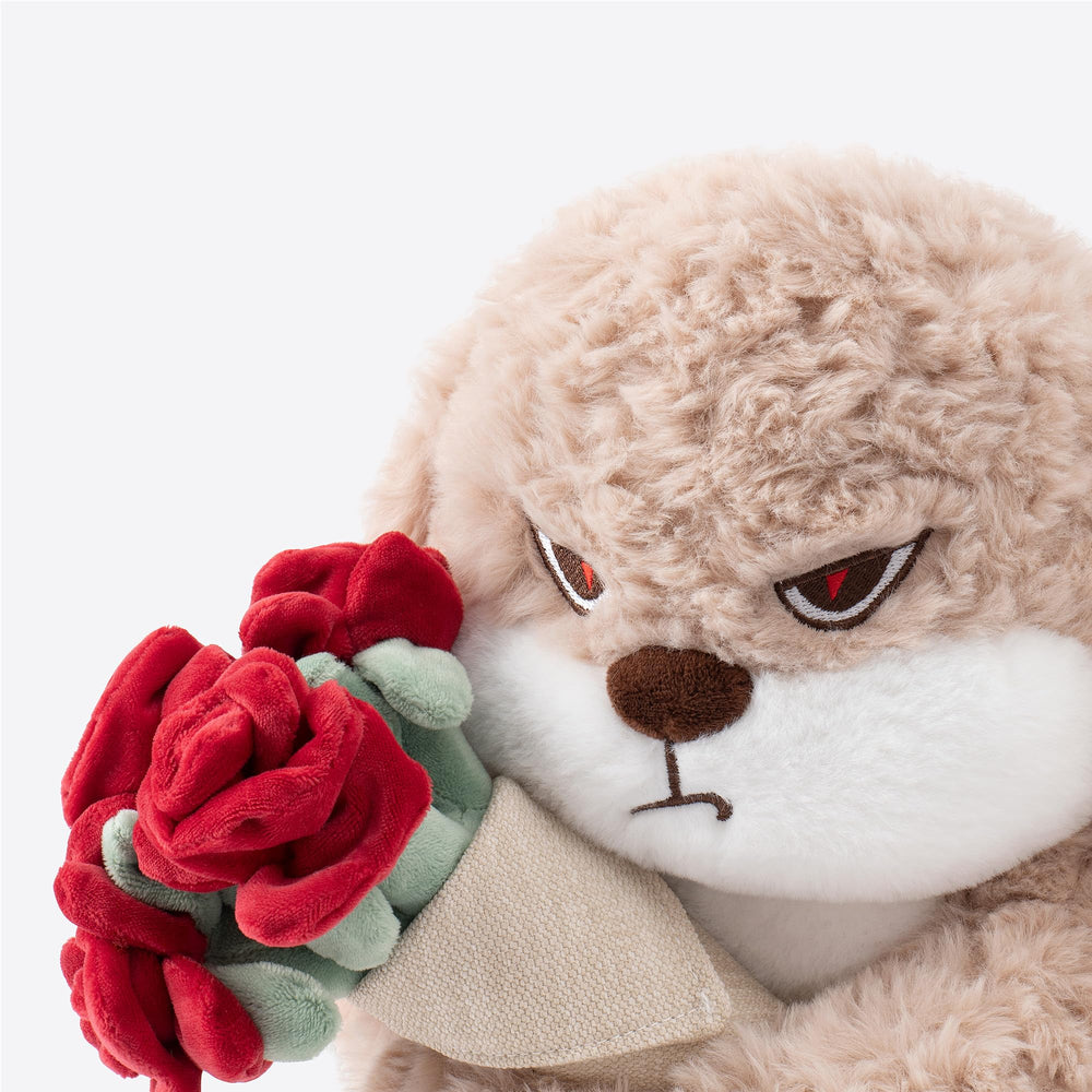 Zeiove bunny plush embroidered eyes close-up showcases delicate detail and added character.