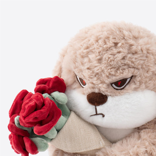 Zeiove bunny plush embroidered eyes close-up showcases delicate detail and added character.
