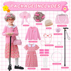 ZelJoyla foldable cane, socks, and purse for cosplay details.