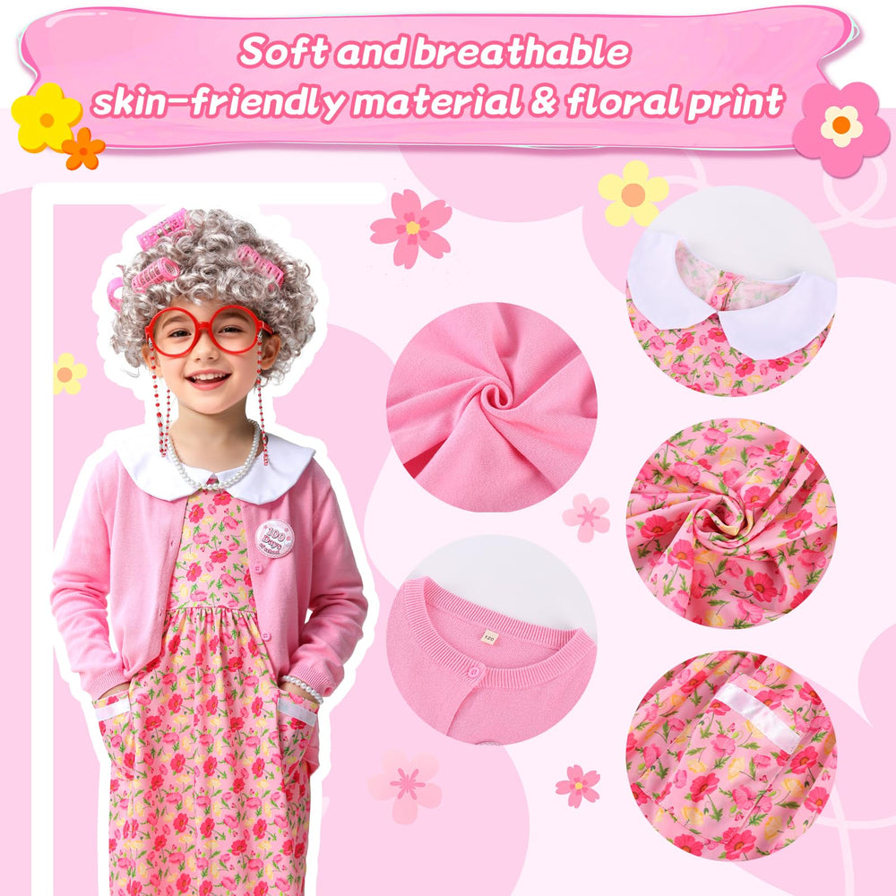 ZelJoyla hat glasses and jewelry complete the grandma look safely.
