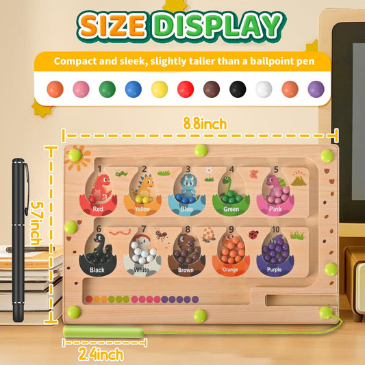 Zemobra magnetic color-number puzzle beads enhances color recognition and counting