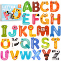Zemobra Magnetic Letters ABC front view shows vibrant animal magnets for playful learning