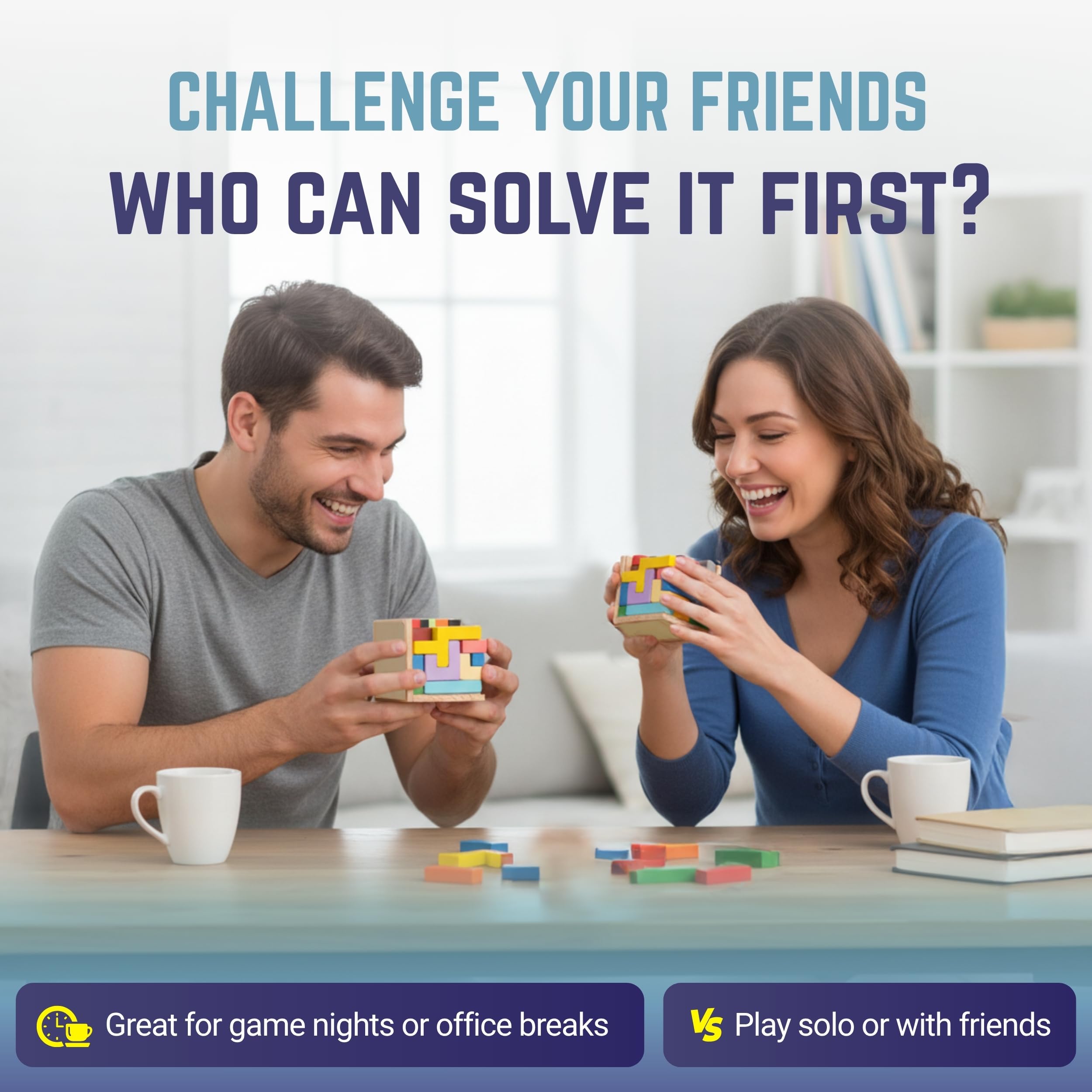 Zen Fun unsolvable puzzle cube in hand demonstrates tactile engagement