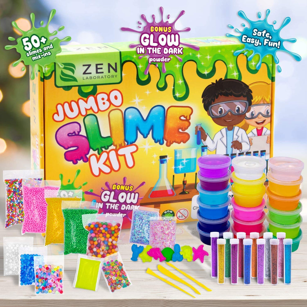 Zen Laboratory glow-in-the-dark slime glows for nighttime crafting