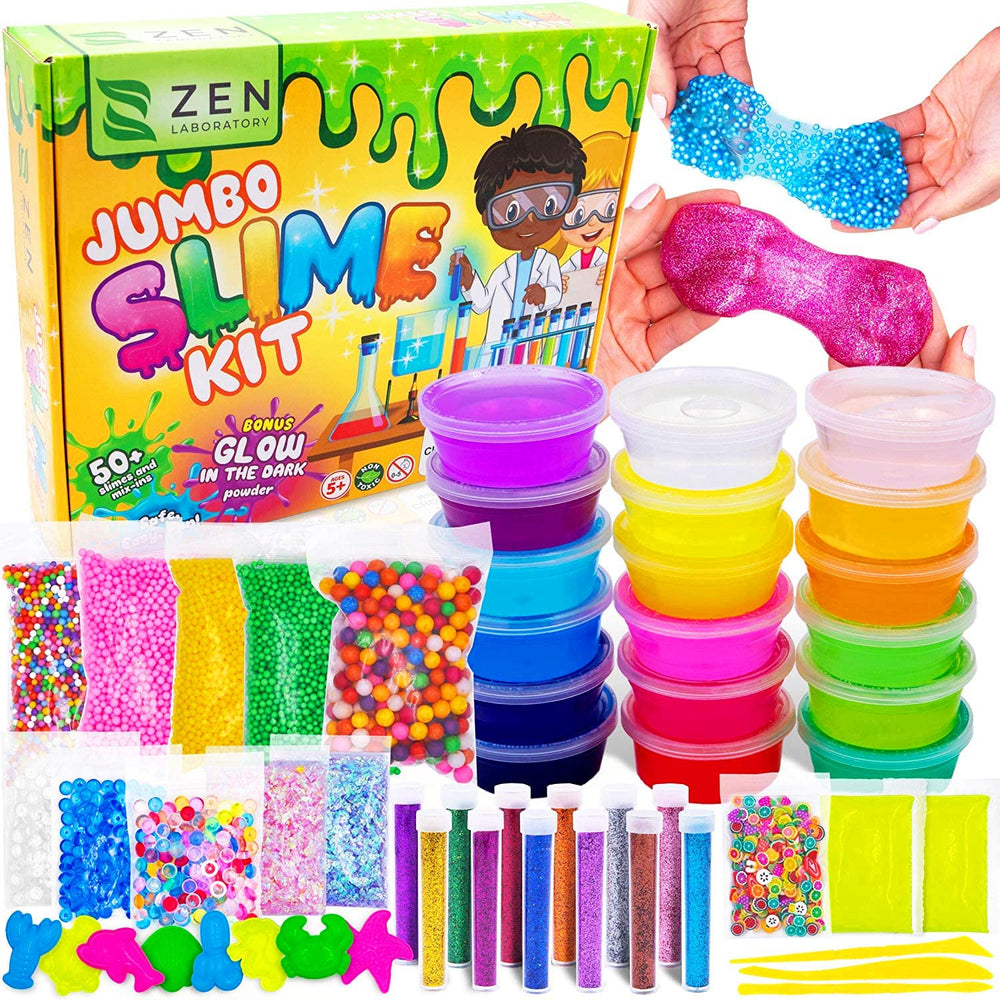 Zen Laboratory Ultimate Slime Kit color swirls for creative play at home