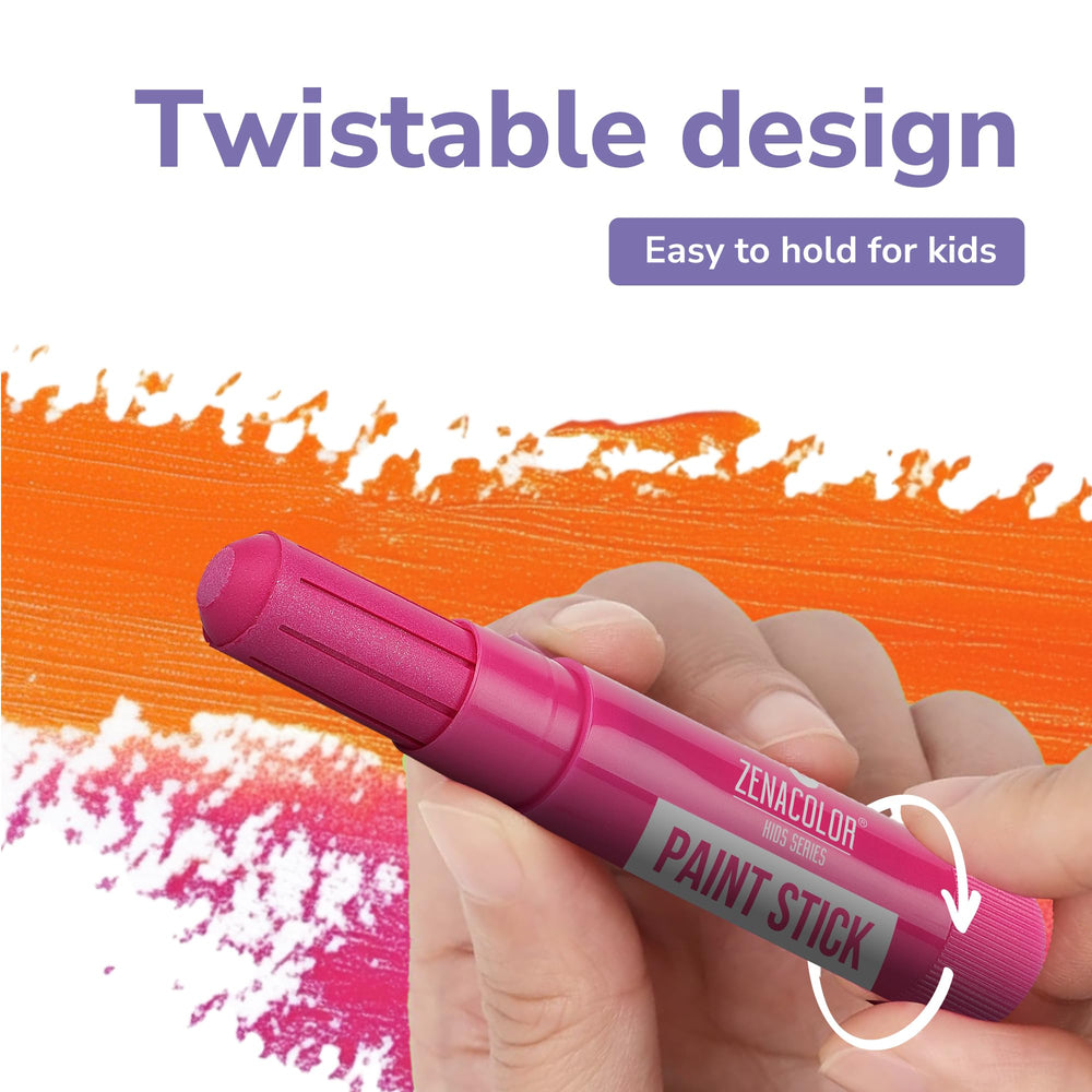 Zenacolor paint sticks on glass and wood for versatile crafting