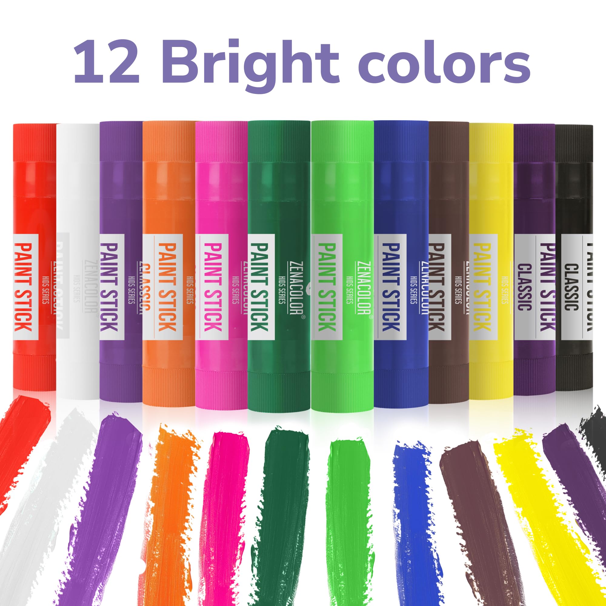 Zenacolor paint sticks quick-dry formula dries in 90 seconds for quick projects