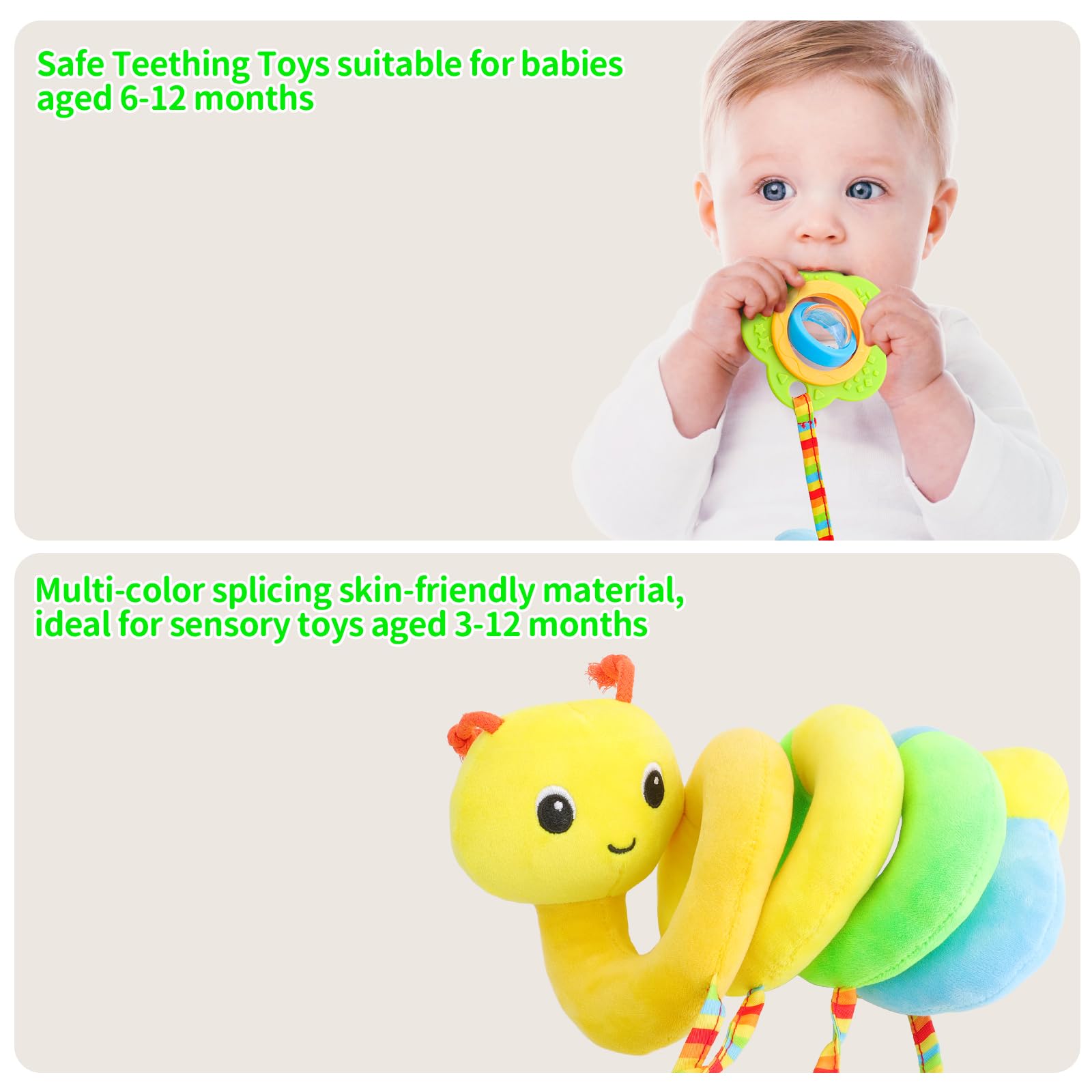 Zendstanding creaking sound toy offers soft, soothing cues during play.