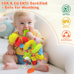 Zendstanding spiral body with ribbon loops enables easy hanging.