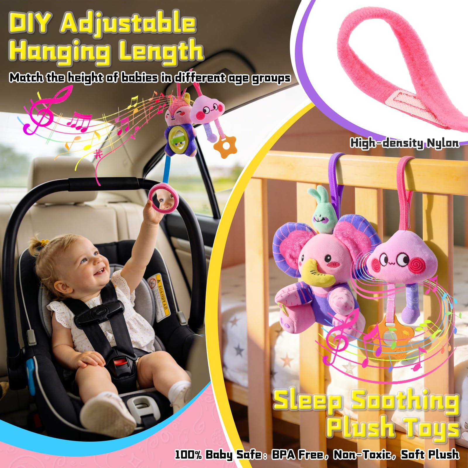 Zendstanding unicorn crinkle elephant texture adds tactile exploration