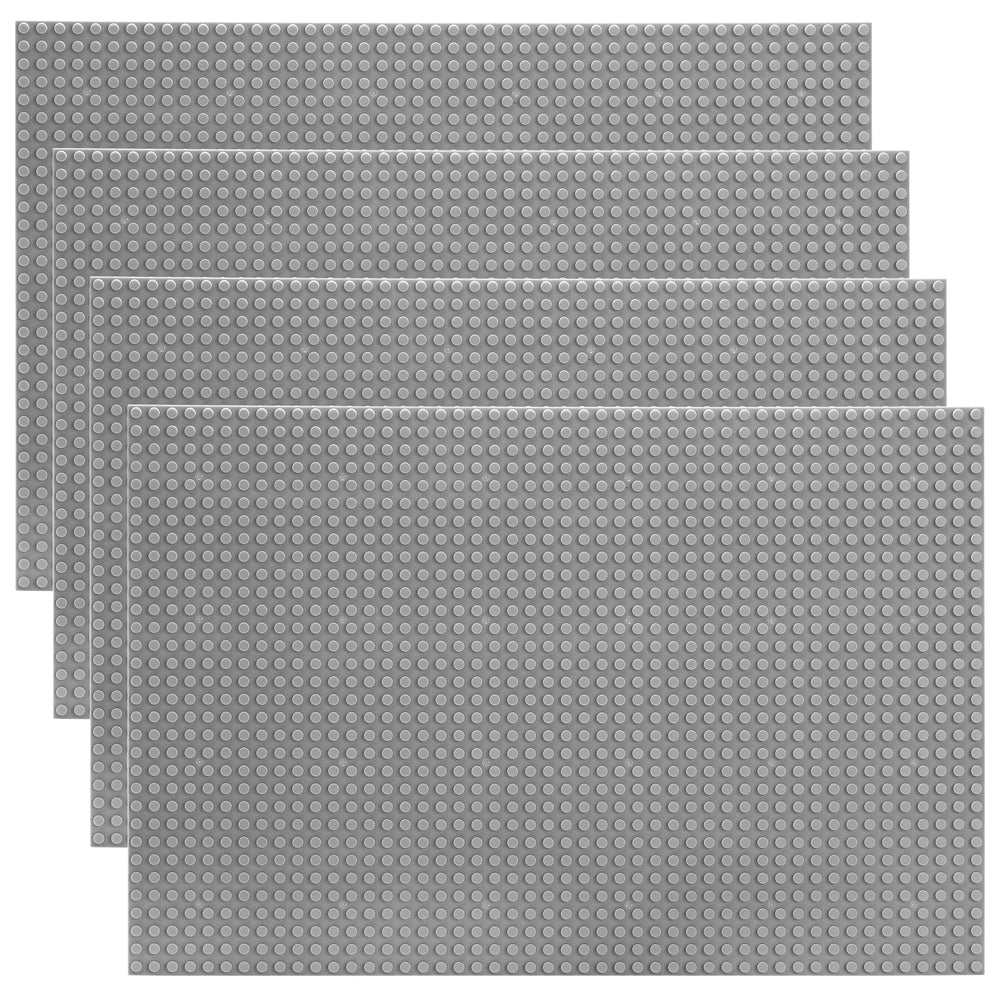 ZENFUN baseplates 10x15 grey offer a sturdy foundation for building blocks.